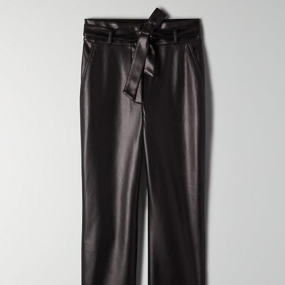 Aritzia Babaton Vegan Leather Belted Pant - Picture 1 of 2